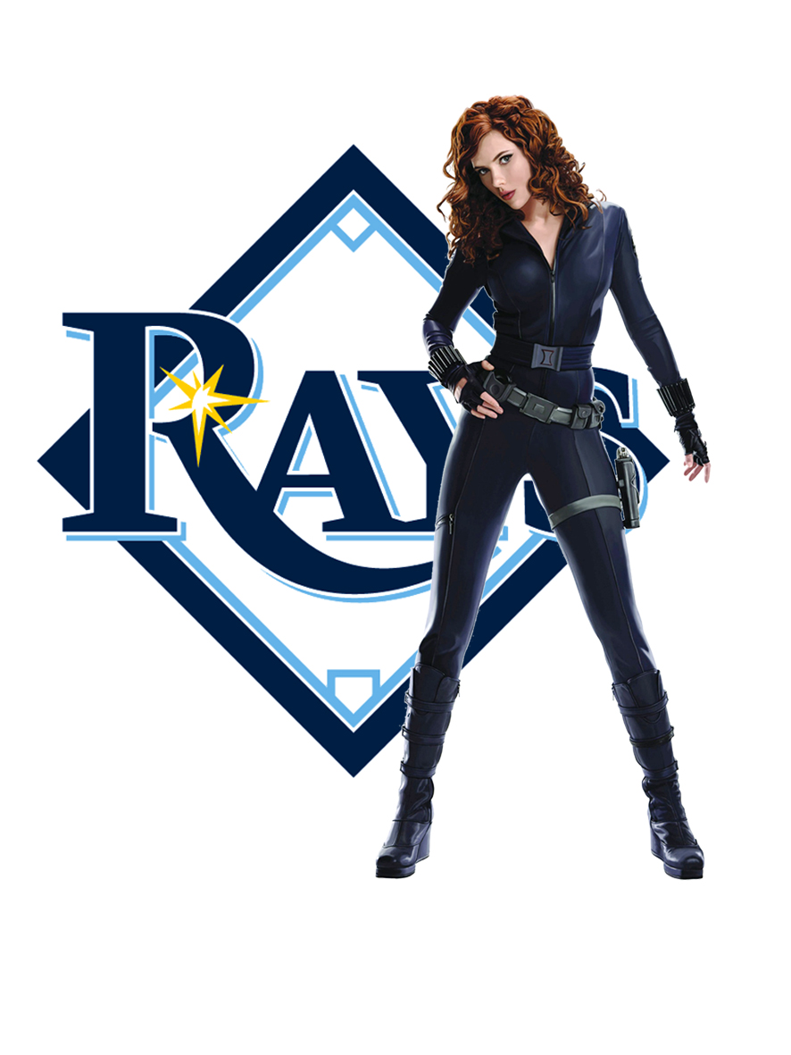 Tampa Bay Rays Black Widow Logo vinyl decal